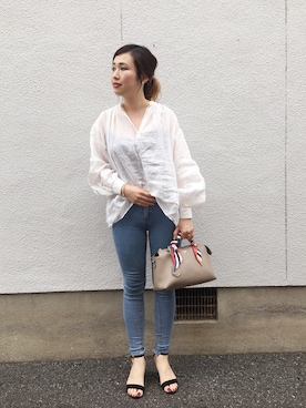 「ete（エテ）のベーシック ダイヤモンド リング（リング）」を使った、mizuhoさん（レディース・156cm）の春コーディネート