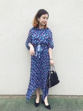 「FLICKA（フリッカ）のアイテム（ワンピース/ドレス）」を使った、mizuhoさん（レディース・156cm）の秋コーディネート