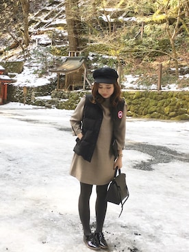 「UNITED ARROWS（ユナイテッドアローズ）のアイテム（ダウンベスト）」を使った、mizuhoさん（レディース・156cm）の冬コーディネート
