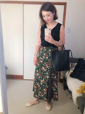 IENA（イエナ）の「レトロプリント ランダムパネルスカート  