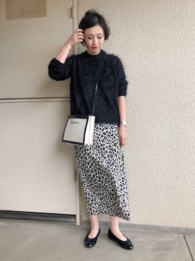 「Drawer（ドゥロワー）のアイテム（トップス）」を使った、mizuhoさん（レディース・156cm）の秋コーディネート