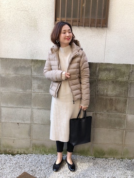 「UNITED ARROWS（ユナイテッドアローズ）のアイテム（ダウンジャケット/コート）」を使った、mizuhoさん（レディース・156cm）の冬コーディネート