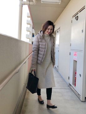 「UNITED ARROWS（ユナイテッドアローズ）のアイテム（ダウンジャケット/コート）」を使った、mizuhoさん（レディース・156cm）の冬コーディネート