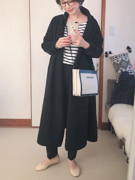 「Drawer（ドゥロワー）のアイテム（パンツ）」を使った、mizuhoさん（レディース・156cm）の冬コーディネート