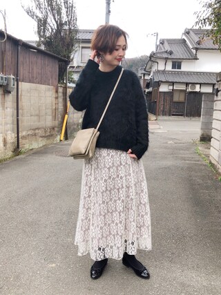Drawer ドゥロワー カシミヤファー ロングスリーブ ニット DRAWER（ドゥロワー） 良品 21AW Drawer 12Gカシミヤファークルー