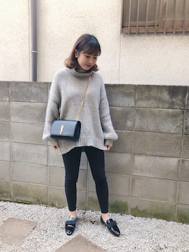 「アイテム（ピアス（両耳用））」を使った、mizuhoさん（レディース・156cm）の冬コーディネート