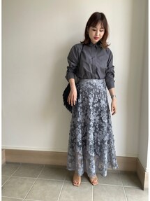 Ameri（アメリ）の「LACE LAYERED SHIRT DRESS（ワンピース）」 - WEAR