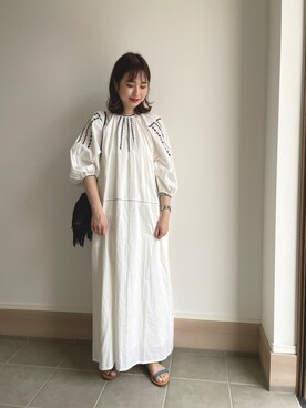 CLANE（クラネ）の「SMOCK EMBROIDERY ONE PIECE（ワンピース）」 - WEAR