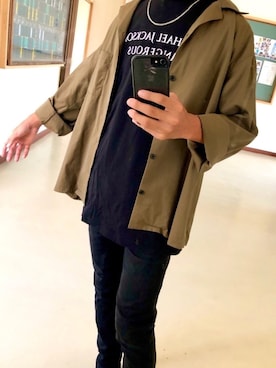 「Michael Jackson（マイケルジャクソン）のアイテム」を使った、りりりさん（メンズ・165cm）の秋コーディネート