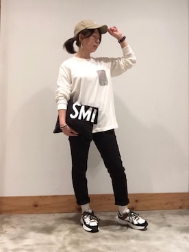 「SMITH'S（スミス）のアイテム（帽子）」を使った、coenさん（レディース・157cm）の夏コーディネート