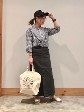 「SMITH'S（スミス）のアイテム（帽子）」を使った、coenさん（レディース・157cm）の夏コーディネート