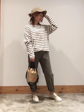 「SMITH'S（スミス）のアイテム（帽子）」を使った、coenさん（レディース・157cm）の秋コーディネート