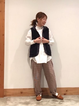 「ALBEROLA（アルベローラ）のアイテム」を使った、coenさん（レディース・157cm）の秋コーディネート