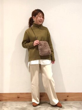 「ALBEROLA（アルベローラ）のアイテム」を使った、coenさん（レディース・157cm）の秋コーディネート