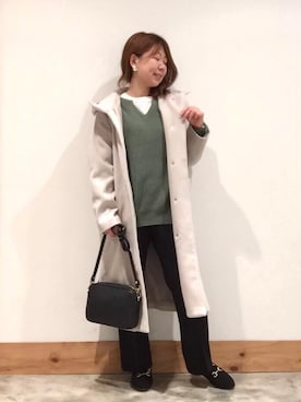 「ALBEROLA（アルベローラ）のアイテム」を使った、coenさん（レディース・157cm）の秋コーディネート