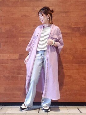 「USAコットン」｜「アイテム（アクセサリー）」を使った、coenさん（レディース・157cm）の春コーディネート