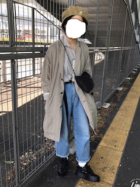 「pas de calais（パドカレ）のアイテム（その他アウター）」を使った、うずら。さん（レディース・155cm）の春コーディネート