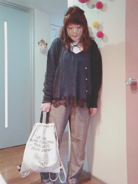 「リブタートルネック」｜「アイテム（その他）」を使った、maimaiko☺さん（レディース・163cm）の冬コーディネート