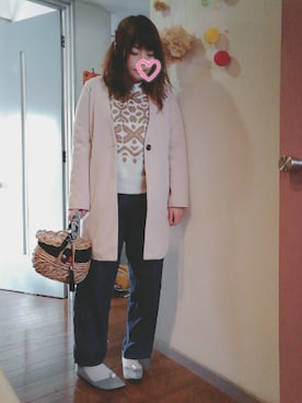 「ヘアアクセ」｜「アイテム（その他アウター）」を使った、maimaiko☺さん（レディース・163cm）の冬コーディネート