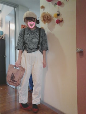 「ROOTOTE（ルートート）のアイテム（ハンドバッグ）」を使った、maimaiko☺さん（レディース・163cm）の春コーディネート