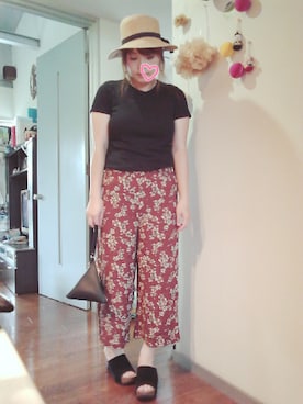 「ウェッジソール」｜「アイテム（その他）」を使った、maimaiko☺さん（レディース・163cm）の夏コーディネート