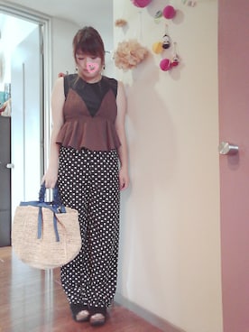「ウェッジソール」｜「アイテム（その他）」を使った、maimaiko☺さん（レディース・163cm）の夏コーディネート