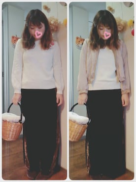 「axes femme（アクシーズファム）のアイテム（ブルゾン）」を使った、maimaiko☺さん（レディース・163cm）の秋コーディネート