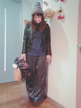 「DHOLIC（ディーホリック）のアイテム（ストール/ショール）」を使った、maimaiko☺さん（レディース・163cm）の秋コーディネート