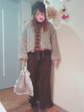 「reca（レカ）のアイテム（ブルゾン）」を使った、maimaiko☺さん（レディース・163cm）の冬コーディネート