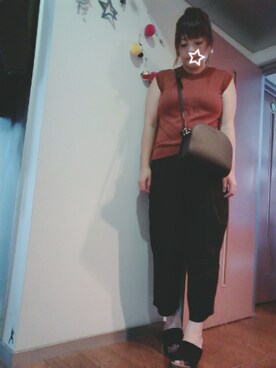 「黒パンツ」｜maimaiko☺さん（レディース・163cm）の夏コーディネート