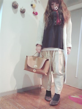 「DHOLIC（ディーホリック）のアイテム（ストール/ショール）」を使った、maimaiko☺さん（レディース・163cm）の冬コーディネート