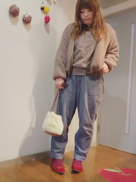「reca（レカ）のアイテム（ブルゾン）」を使った、maimaiko☺さん（レディース・163cm）の冬コーディネート