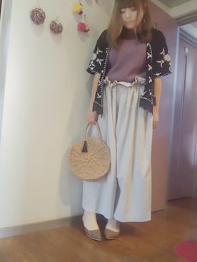 「ウエストイン」｜「アイテム（その他）」を使った、maimaiko☺さん（レディース・163cm）の春コーディネート