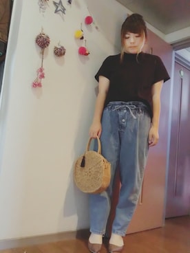 「ウエストイン」｜「アイテム（その他）」を使った、maimaiko☺さん（レディース・163cm）の夏コーディネート