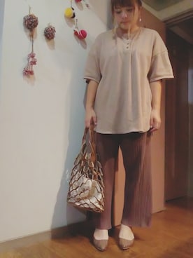 「リブニットパンツ」｜maimaiko☺さん（レディース・163cm）の秋コーディネート