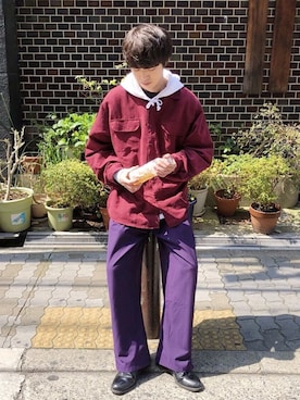 「STUDIOUS（ステュディオス）のアイテム（シューズ）」を使った、がーさん（メンズ・176cm）の春コーディネート