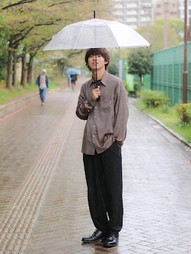 「STUDIOUS（ステュディオス）のアイテム（シューズ）」を使った、がーさん（メンズ・176cm）の春コーディネート