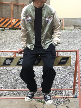 「VANQUISH（ヴァンキッシュ）のアイテム（ジャケット/アウター）」を使った、がーさん（メンズ・176cm）の春コーディネート