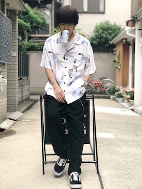 「アイテム（バングル/リストバンド）」を使った、がーさん（メンズ・176cm・20代）の夏コーディネート