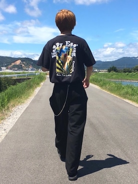 「アイテム（バングル/リストバンド）」を使った、がーさん（メンズ・176cm・20代）の夏コーディネート