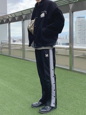 「STUDIOUS（ステュディオス）のアイテム（シューズ）」を使った、がーさん（メンズ・177cm）の冬コーディネート