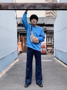 「STUDIOUS（ステュディオス）のアイテム（シューズ）」を使った、がーさん（メンズ・177cm）の春コーディネート