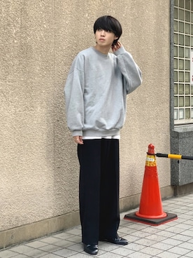 「アイテム（スリッポン）」を使った、がーさん（メンズ・177cm・20代）の秋コーディネート