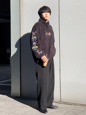 「アイテム（スリッポン）」を使った、がーさん（メンズ・177cm・20代）の秋コーディネート