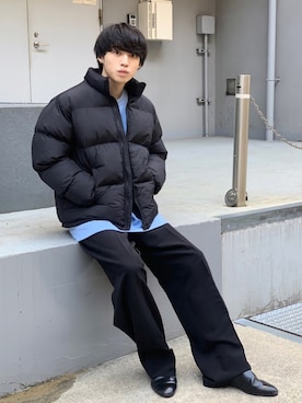 「アイテム（スリッポン）」を使った、がーさん（メンズ・177cm・20代）の冬コーディネート