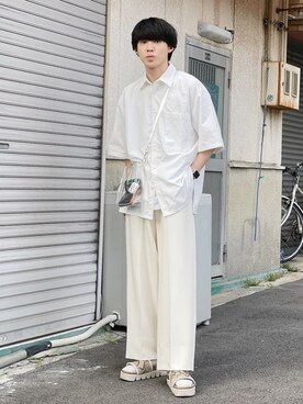 「epnok」｜「アイテム（サンダル）」を使った、がーさん（メンズ・177cm）の春コーディネート