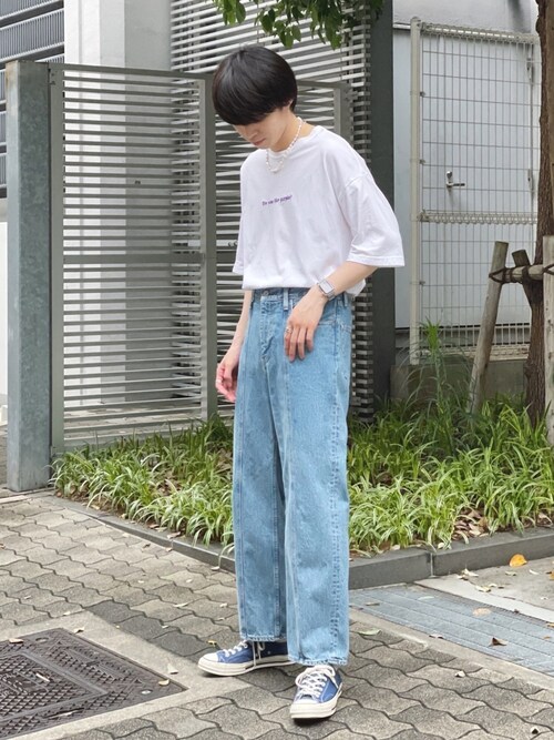 monkey time＞ DENIM CENTER SEAM TROUSER/デニムパンツを使った