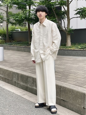 「MONKEY TIME（モンキータイム）のアイテム（トップス）」を使った、がーさん（メンズ・177cm）の春コーディネート