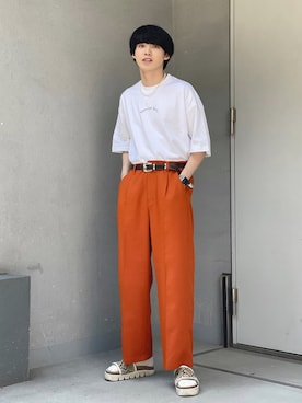 メンズのパンツ オレンジ 橙色系 コーディネート Zozotown メンズのパンツ オレンジ 橙色系 コーディネート Zozotown