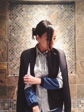 「PUBLIC SCHOOL（パブリックスクール）のアイテム」を使った、MINさん（レディース・168cm）の冬コーディネート